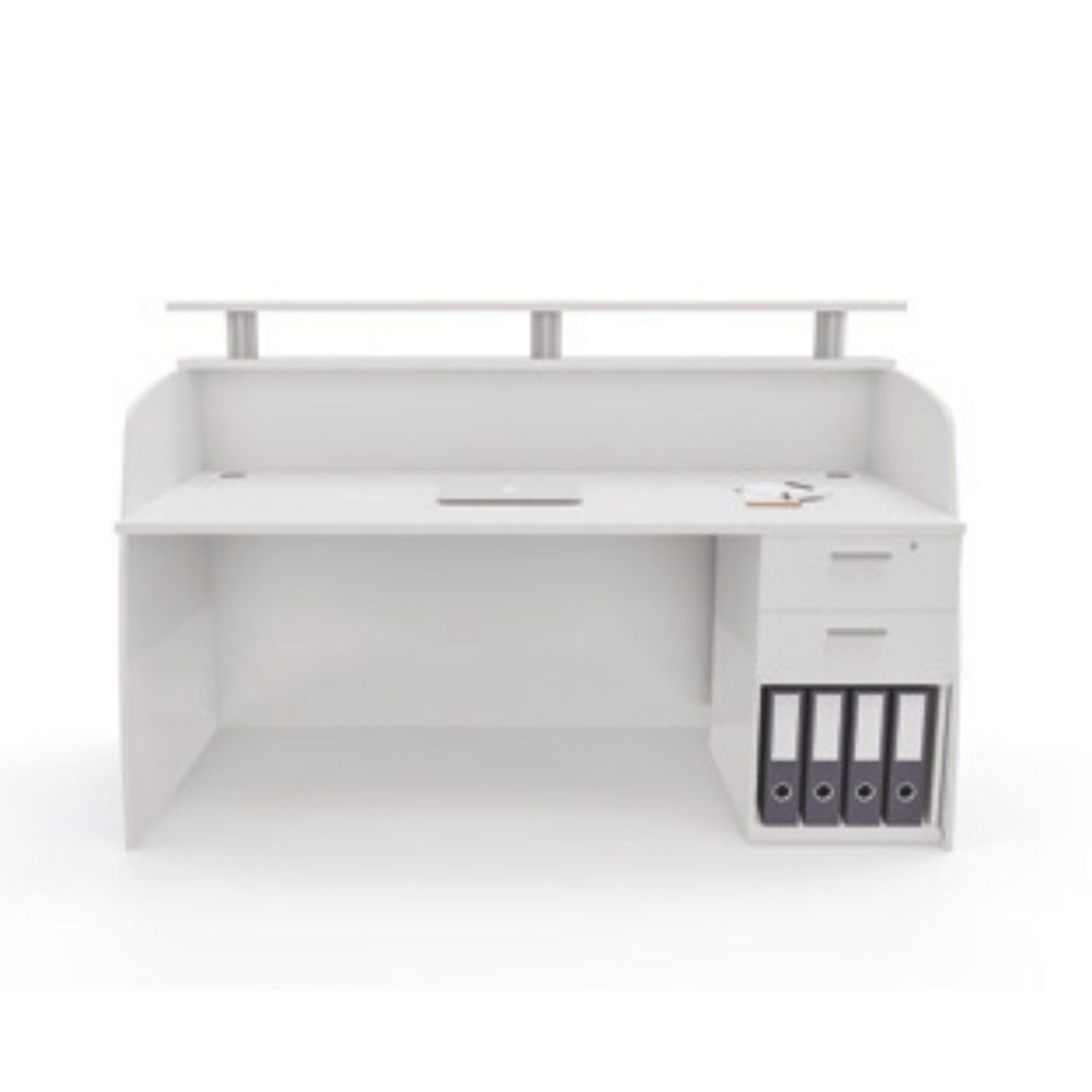 Traditional Reception Counter - Folkestone Grey (Inside View)